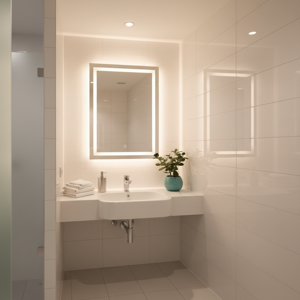 Blitzsauberes Restaurant-Badezimmer