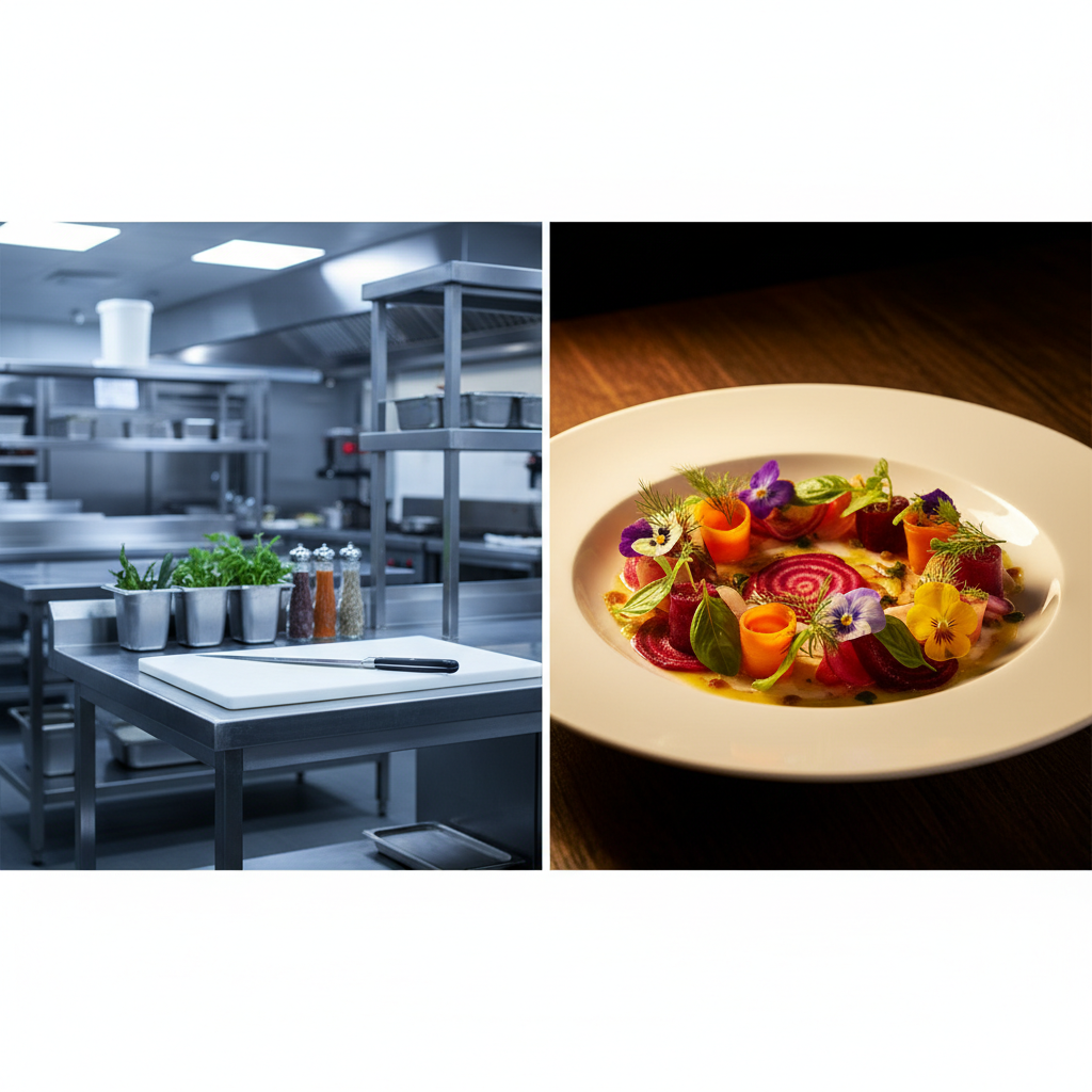 Saubere Küche führt zu wunderschönem Essen